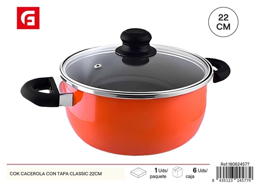 [180624577] CACEROLA CON TAPA CLASSIC 22CM - Utensilios de cocina y ollas