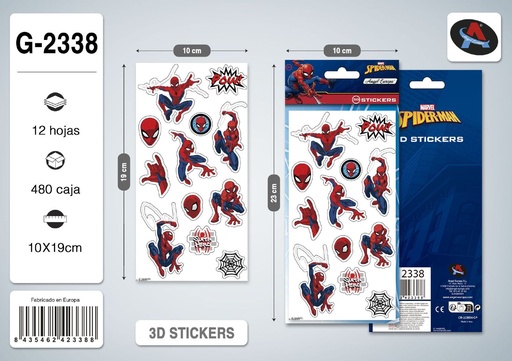 [8435462423388] Pegatinas de Spiderman 1 - Papelería y Sorpresas