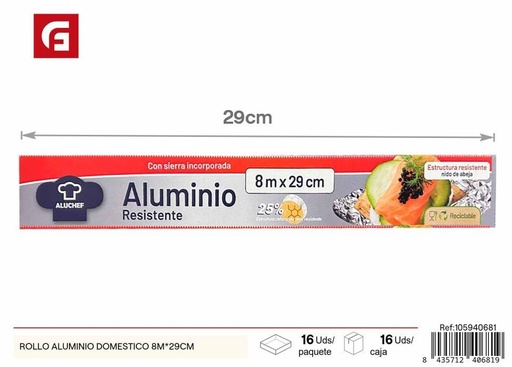 [105940681] Rollo de papel de aluminio doméstico 8M*30CM - Material de cocina