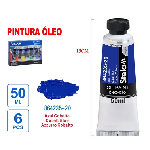 [864235] Pintura al óleo azul cobalto 50ml - Material artístico