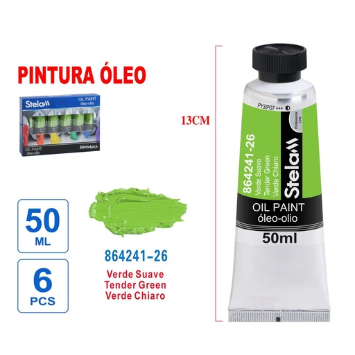 [864241] Pintura al óleo verde 50ml - Material artístico