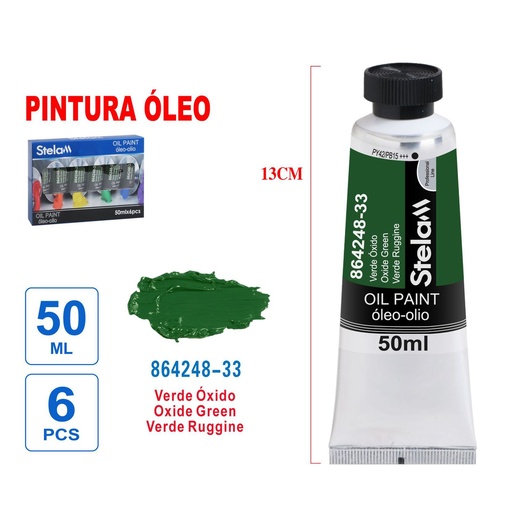 [864248] Pintura al óleo verde oxido 50ml - Material artístico