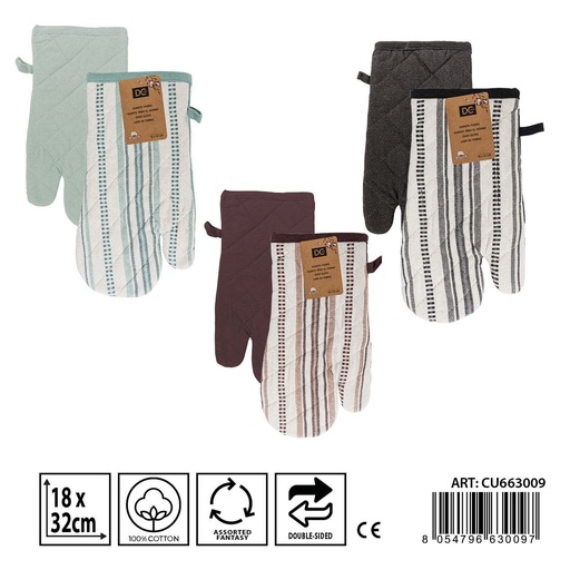 [0238186] Manoplas de horno estampadas 18x32cm - Utensilios de cocina