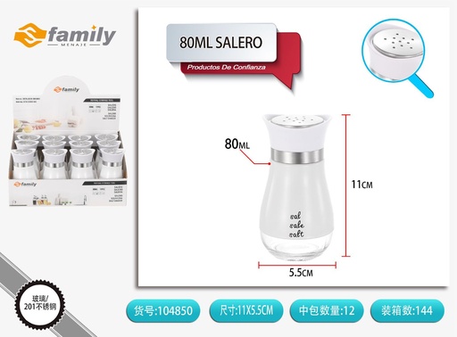 [104850] Salero 80ml de diseño pingüino blanco - Accesorios para cocina