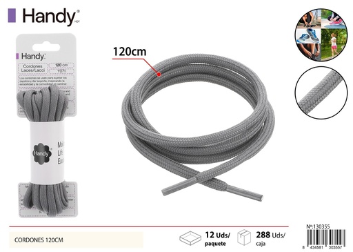 [130355] Cordones sólidos 120 cm tipo redondo Y006 - Accesorios para calzado