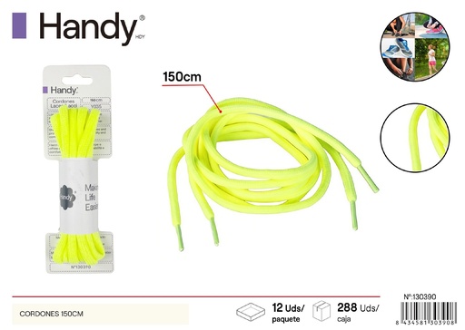 [130390] Cordones sólidos 150 cm tipo redondo Y061 - Accesorios para calzado