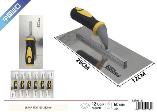 [01131] Llana inox 120x280 mm - Herramientas de albañilería