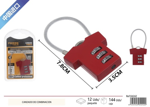 [04242] Candado de combinación - Accesorios de ferretería