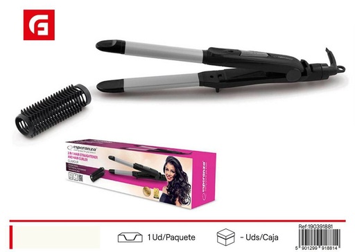 [190391881] Rizador-plancha de pelo 2 en 1 cerámico - Electrónica para el cabello