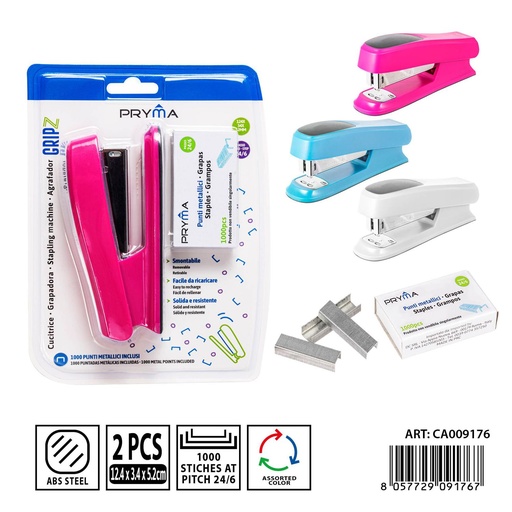 [0237418] Grampadora + grampas 24/6, 1000grapas/box - Materiales de oficina
