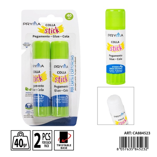 [0234840] Pegamento en barra 40 g (2 piezas) - Material de papelería en barra