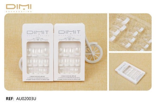 [8435452556867] Postiza incolor francesa 12/U AU02003U DM - Accesorios de uñas
