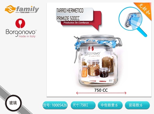 [10005426] Tarro hermético Primizie 750cc - Envases de vidrio