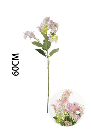 [631123-紫] Ramo de flores artificiales - Hortensia de 1 cabeza en 60 cm