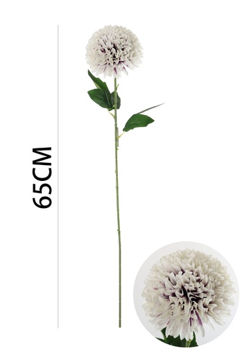 [631112-白紫心] Ramo de flores artificiales - Crisantemo en 65 cm
