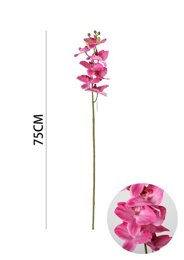 [630886-深粉] Ramo de flores artificiales - Lirio de siete cabezas en 75 cm