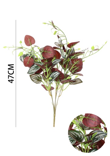 [631157-6] Ramo de flores artificiales - Ramo de hojas de seda en 47 cm