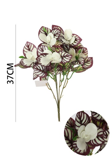 [631156-5] Ramo de flores artificiales - Ramo de hojas de goma en 37 cm