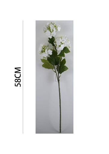 [631128BLANCO] Ramo de flores artificiales - Hortensia en 3 cabezas