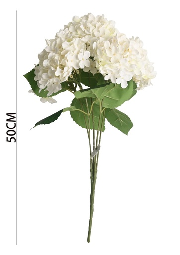 [630943白色] Ramo decorativo de flor en 5 cabezas