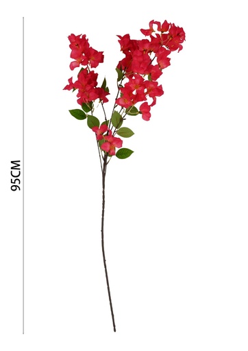 [631067玫红] Ramo de flores artificiales - Bugambilia de 5 cabezas en 95 cm