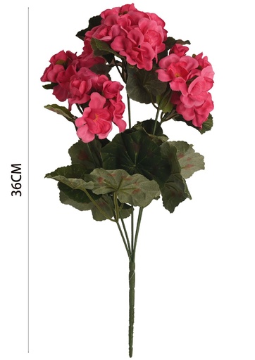 [630977玫红] Ramo de flores artificiales - Bouquet de 5 cabezas de rosa