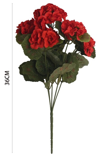 [630977红色] Ramo de flores artificiales - Bouquet de 5 cabezas de rosa roja