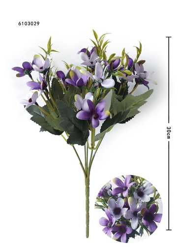 [6103029-3深紫色] Ramo de orquídeas de 20 cabezas - Ramo decorativo