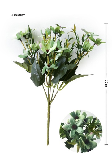[6103029-4浅绿色] Ramo de orquídeas de 20 cabezas - Ramo decorativo