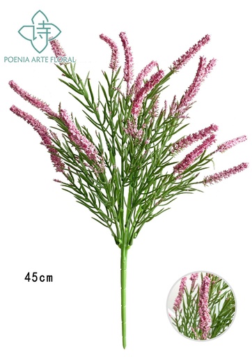 [630648-粉] Ramo de lavanda artificial de 7 cabezas - Decoración floral