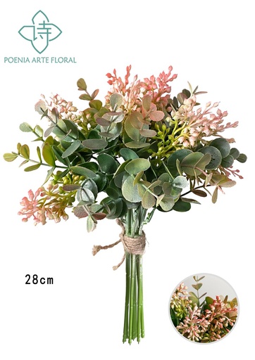 [630628深粉] Ramo de eucalipto - Bouquet decorativo
