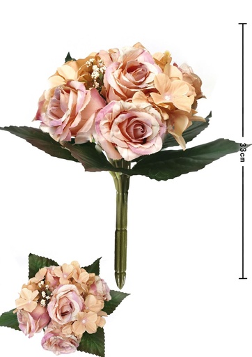[630163霞红] Ramo artificial 630163 color rosa (8435588805440) - Decoración floral