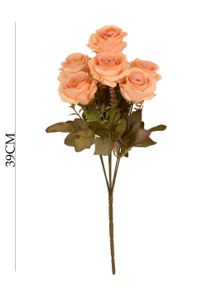 [8435588800285 BEIGE-11] Ramo de 7 rosas grandes de otoño - Bouquet de flores de temporada