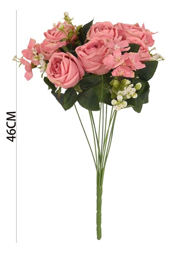 [630868深粉色] Ramo de flores artificiales - Rosas, ramo decorativo
