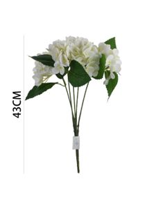 [630848CHAMPAGNE] Ramo de hortensias 3D 5 cabezas 43 cm - Decoración floral