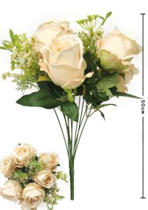 [630206浅橙] Ramo de 12 rosas en colores otoñales - Bouquet de flores grandes