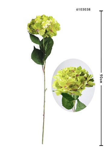 [6103038-10] Rama de flor artificial de hortensia diámetro 22 cm - Decoración floral para hogar
