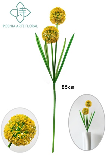 [620264-2] Rama de flor artificial amarilla en tallo - Decoración floral y jardines