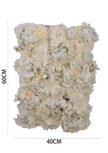 [631043白色] PANEL CONJUNTO DE ROSAS Y HORTENSIAS ARTIFICIALES - Jardín vertical y decoración de plantas