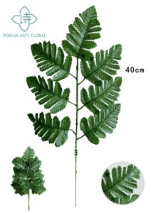 [630514] Rama de hojas de cuero artificial de 33 cm de altura con 7 cabezas - Jardín y decoración de plantas