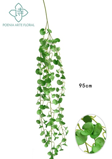 [630450-2] Rama de hoja de dinero artificial de 90 cm - decoración de pared enredadera