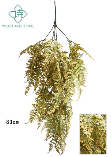 [630578-黄色] Rama de hoja amarilla artificial - decoración de pared enredadera