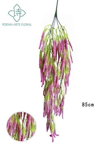 [630579-红莲] Rama de lavanda artificial de espuma para colgar - decoración de pared enredadera