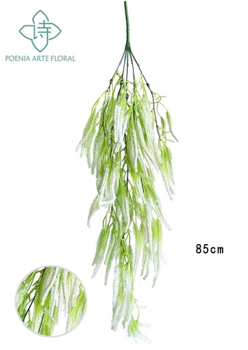 [630579-白色] Rama de lavanda artificial de espuma para colgar - decoración de pared enredadera