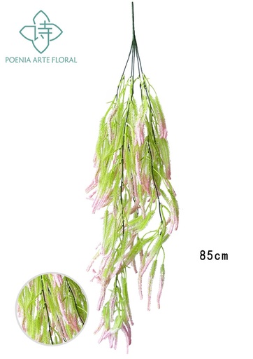 [630579-粉色] Rama de lavanda artificial de espuma para colgar - decoración de pared enredadera