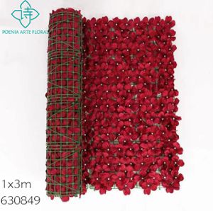 [630849红色] Rama de flores artificiales 1m x 3m - enredadera y decoración
