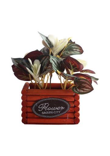 [5101082-10] Pozuelo de flores artificiales - Pequeño macetero decorativo