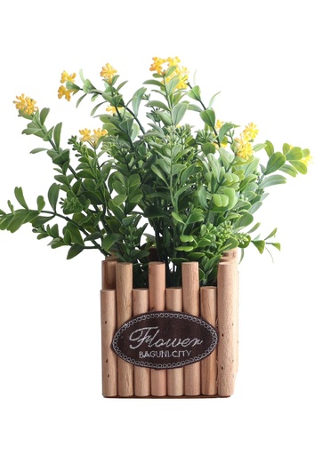 [5101082-25] Pozuelo de flores artificiales - Pequeño macetero decorativo