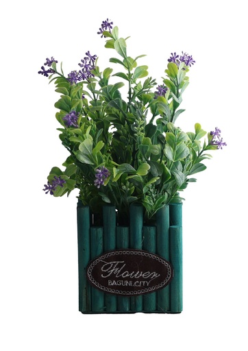 [5101082-27] Pozuelo de flores artificiales - Pequeño macetero decorativo