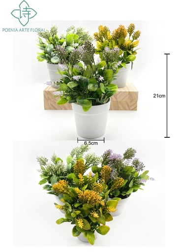 [5101028-1] Planta artificial pequeña en maceta - Bonsái decorativo